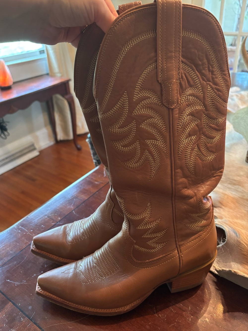 Tecovas RARE Caramel Leather Annie Cowgirl Boots